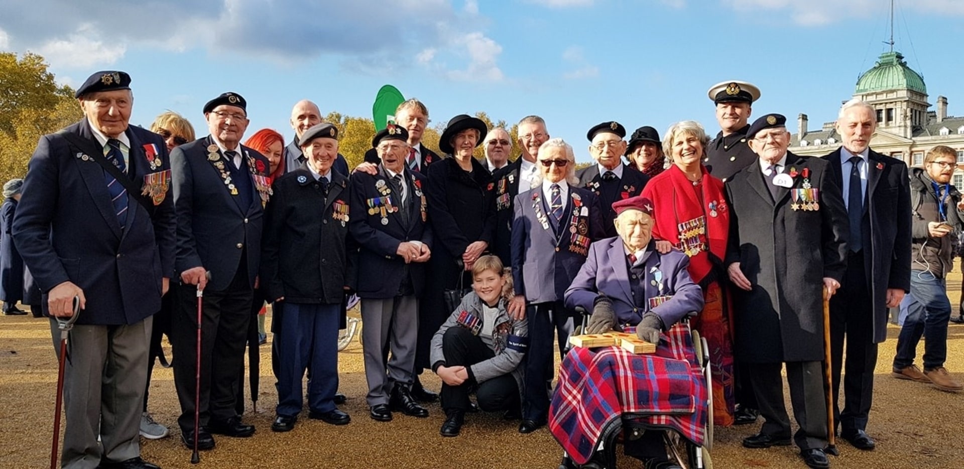 Group of veterans with families